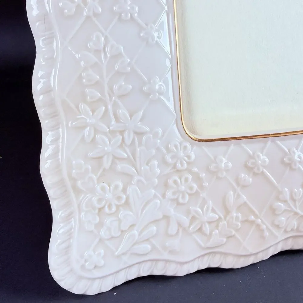 Vintage LENOX Porcelain Wedding Promises Picture Frame, 7
